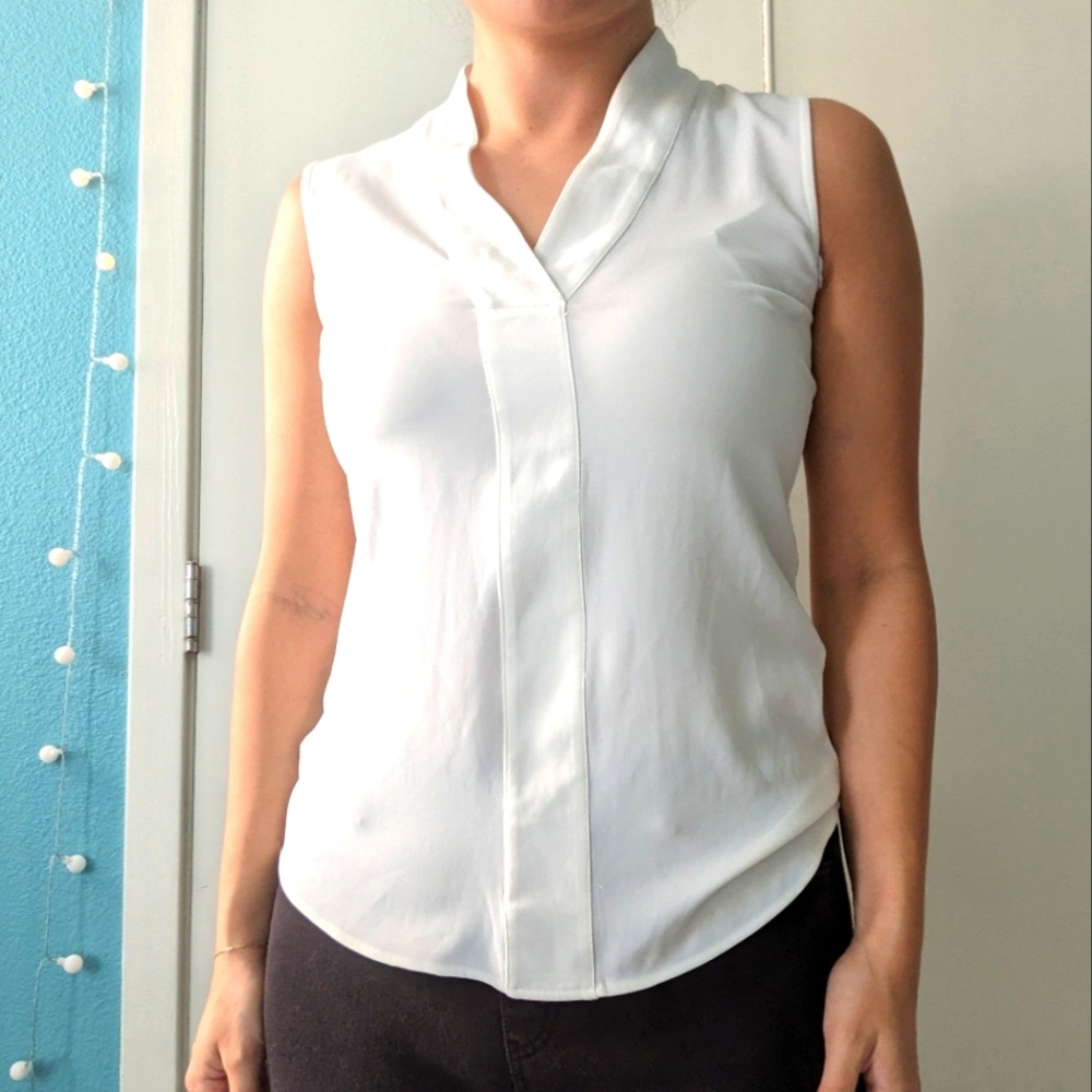 Calvin Klein Sleeveless V-neck Blouse